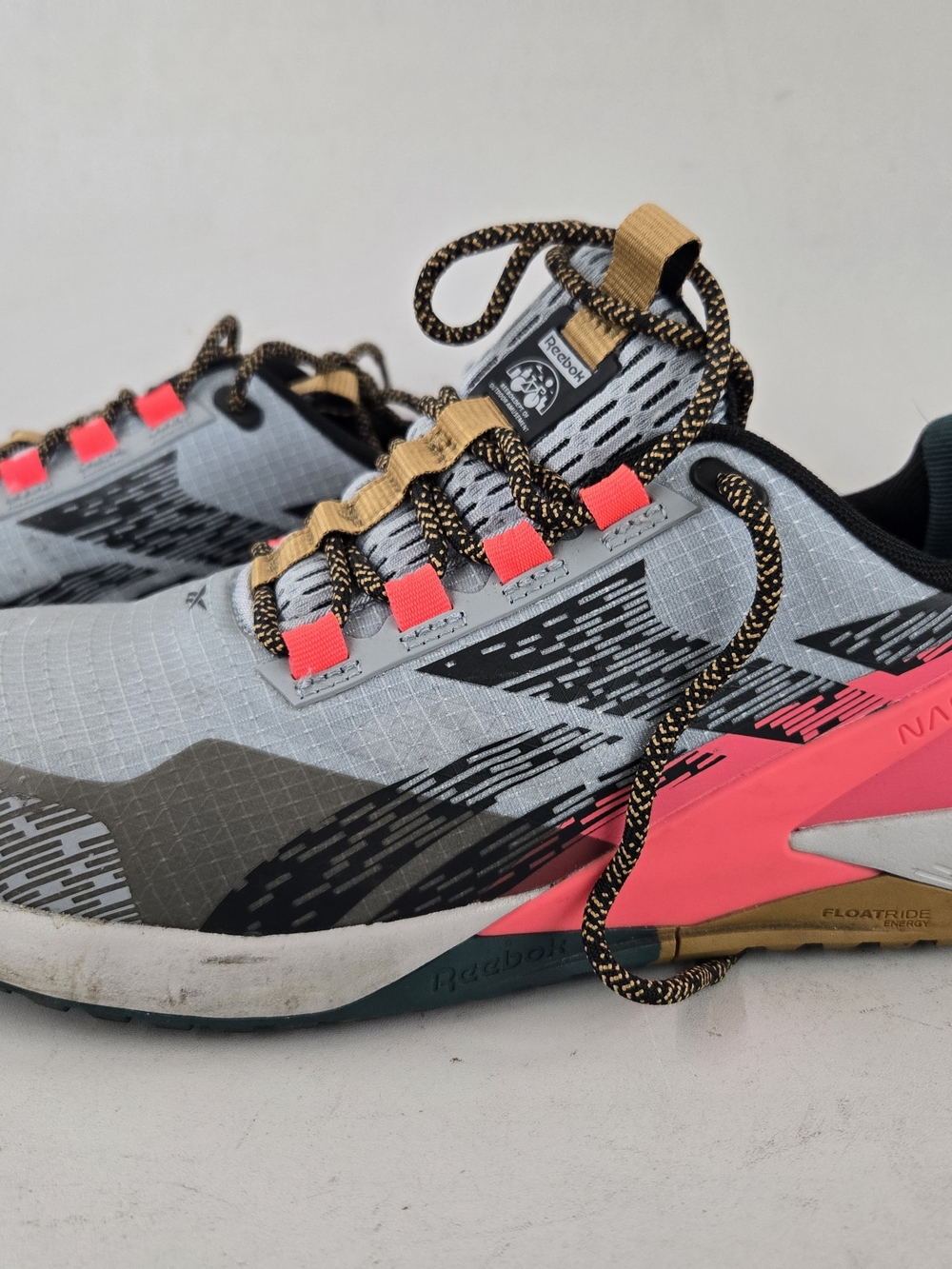 Reebok Woman's Lightweight Running Shoe - Gray with Pink Accents - Picture 2 of 11